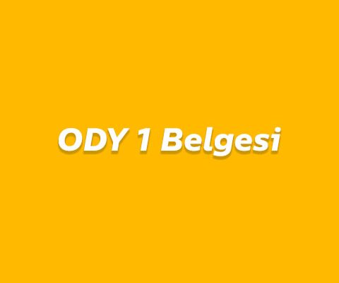 ODY 1 Belgesi